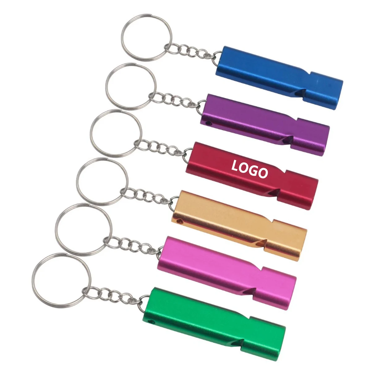 Outdoor Double Hole Metal Survival Whistle 1