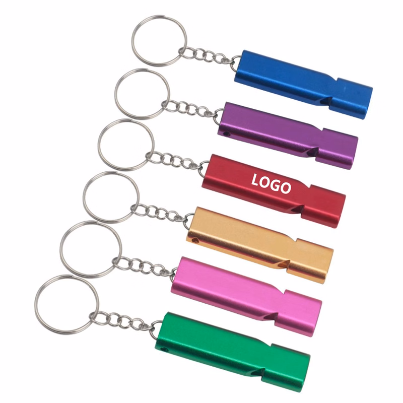 Outdoor Double Hole Metal Survival Whistle