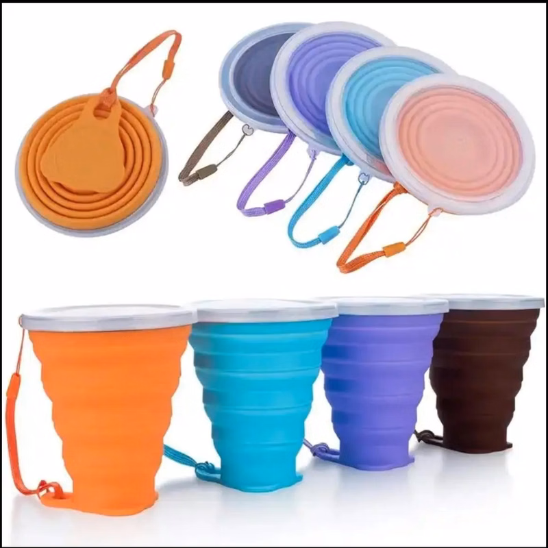 Silicone Foldable Cup with Lid