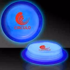Blue 3" Self-Adhering Circle Shaped Glow Light Up Badge