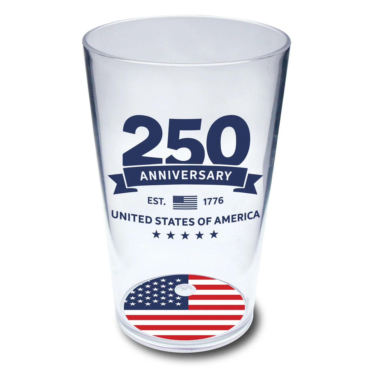 16oz Themed Pint Cup with American Flag Base 1