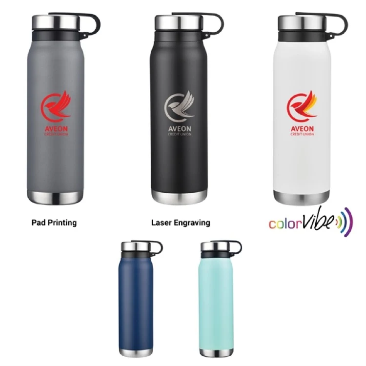 20 oz SipTek Vacuum Water Bottle with Stainless Lid, custom water bottle with logo imprint 1