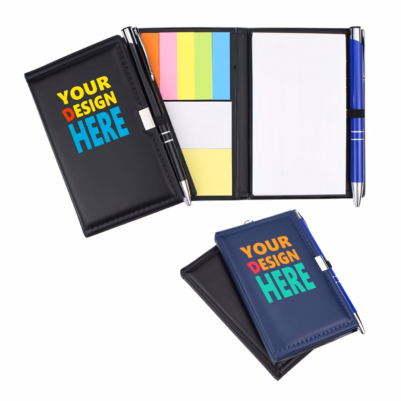 PVC Notepad with Aluminum Ballpoint Pen Set
