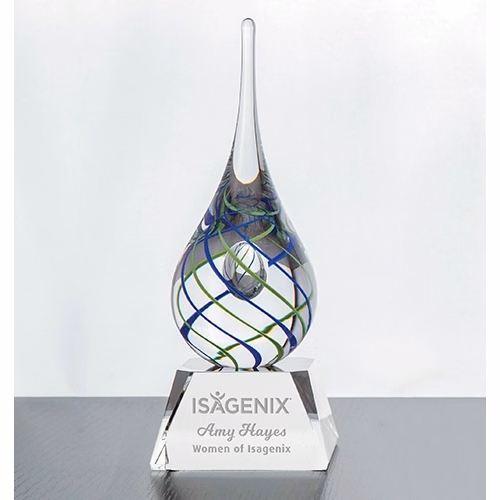Teardrop Award - Blue/Green