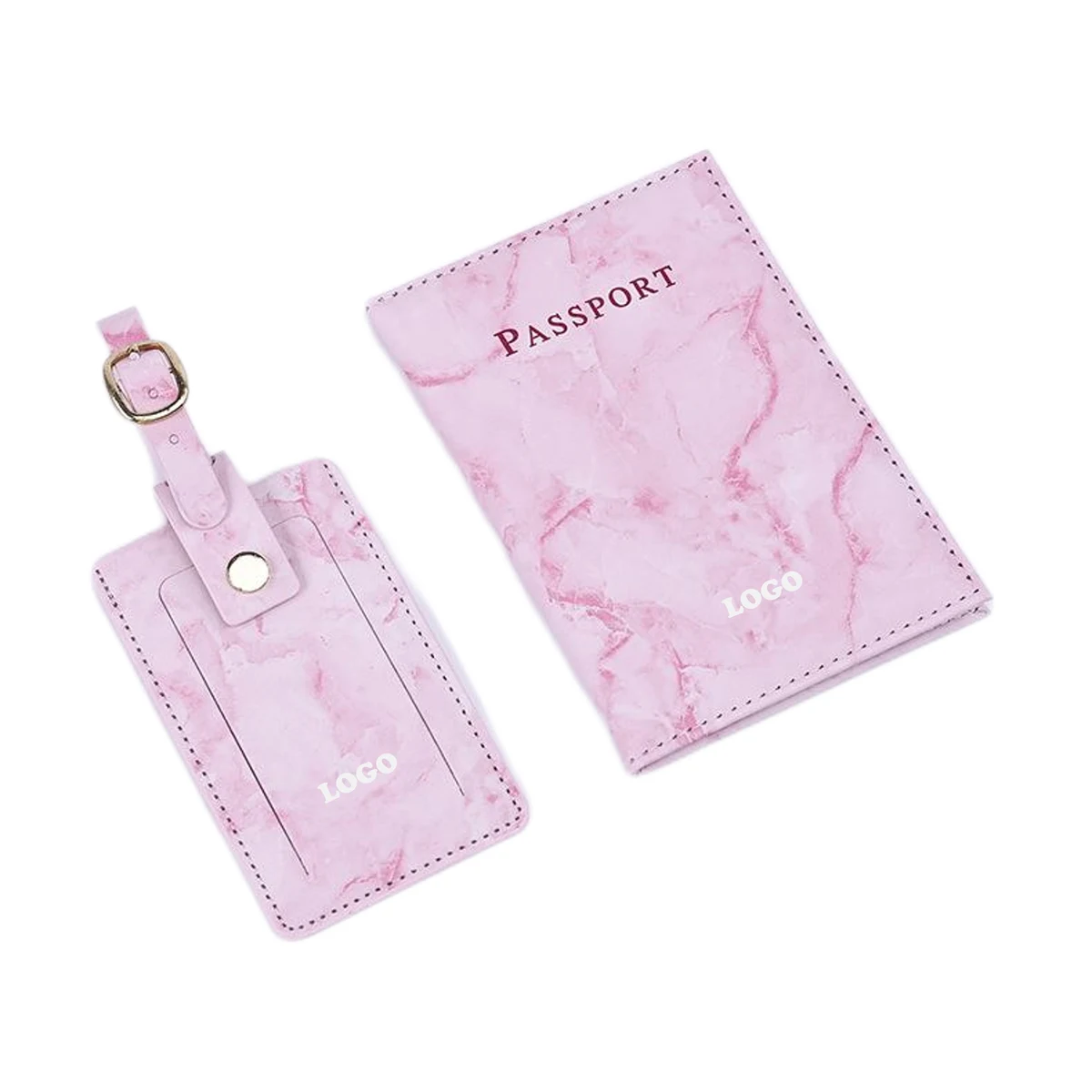 Marble Passport Cover and Luggage Tag Set (direct import) 1