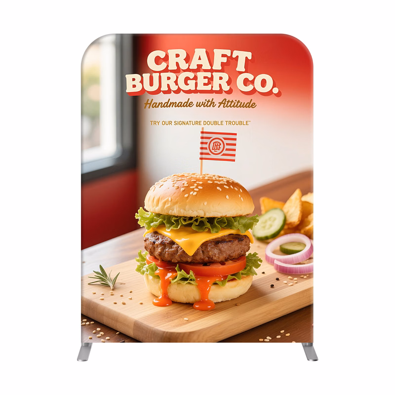 NEW MagLock Straight Fabric Display - 3'x4'