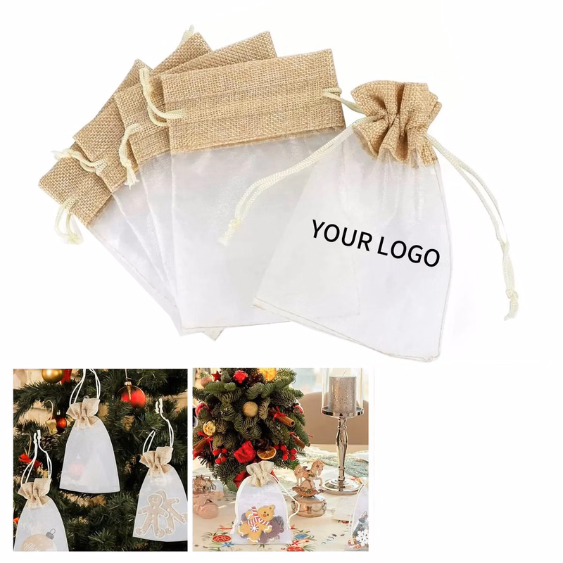 Reusable Linen Organza Gift Bags for Jewelry