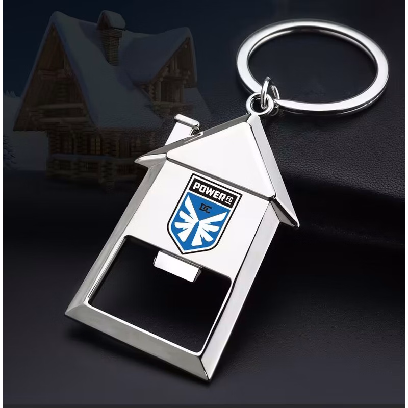 Small House Shaped Pendant Keychains / House Shaped Bottle Opener Keychain