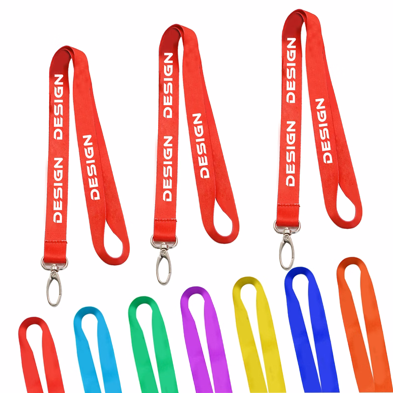 MOQ 50pcs Preminum Silkscreen Polyester Lanyard