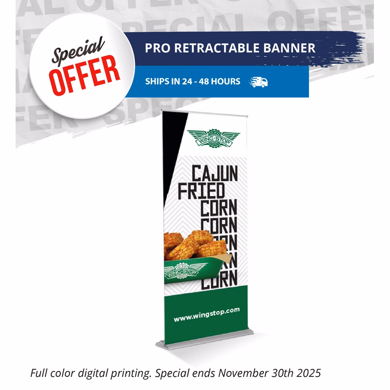 Below EQP Banner Pro Retractable Stand Single Sided (36" x 92")