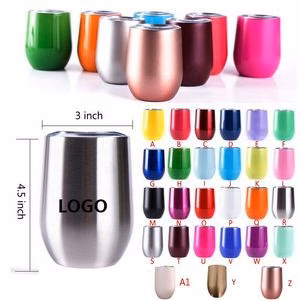 12Oz Wine Tumbler With Lid