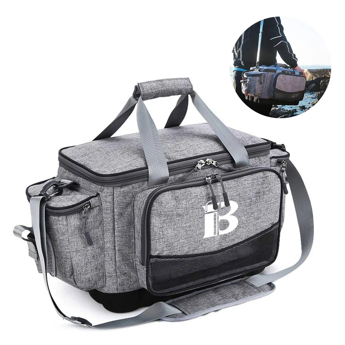 Large Capacity Polyester Waterproof Fishing Tackle Bag 1