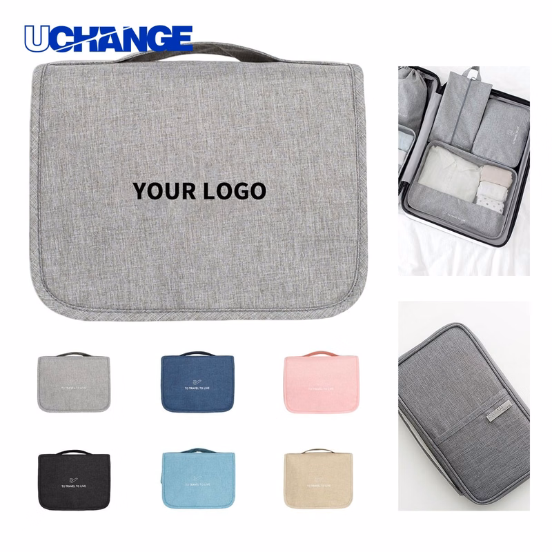 U-Shape Zipper Hanging Toiletry Organizer for Travel 8.9 x 3.4 x 16.8 Inches