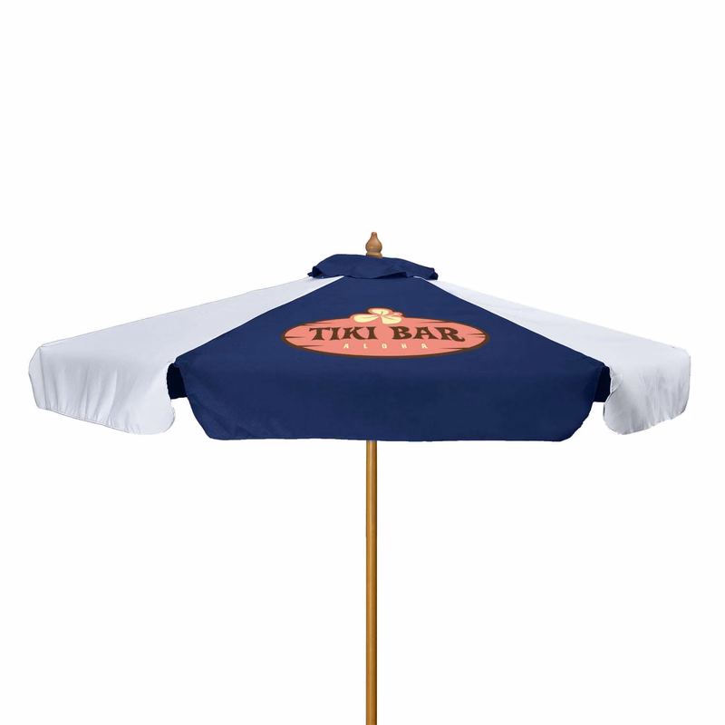 7' Wood Market Umbrella Kit with Valance (1 Imprint)