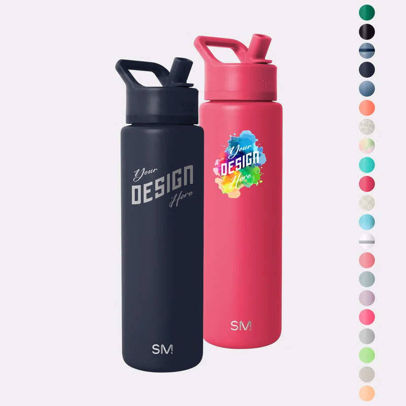 30 oz Simple Modern® Stainless Steel Double-Walled Insulated Summit Water Bottle with Straw Lid