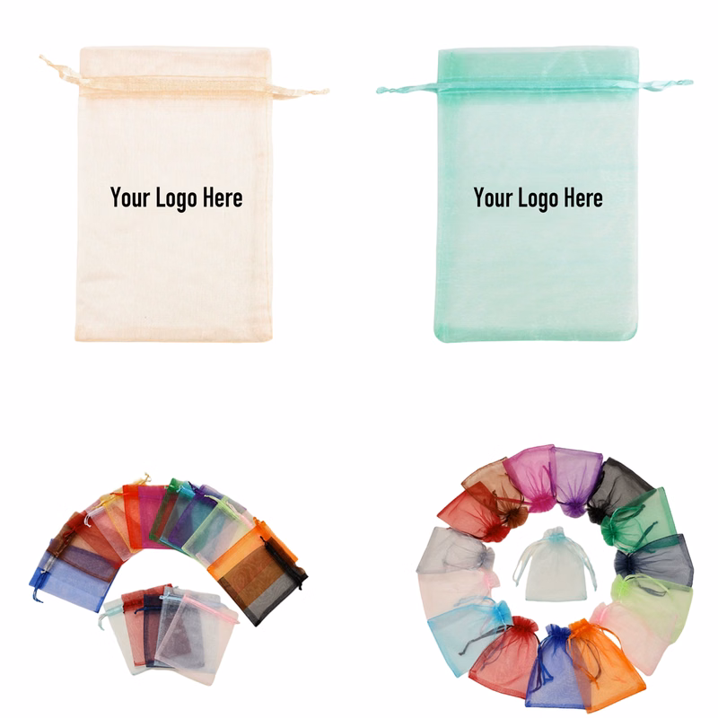 Candy-Colored Organza Drawstring Bag