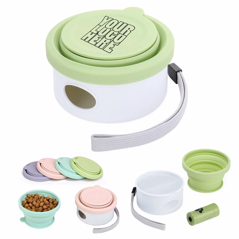 150ml Portable Versatile Pet Bowl With Garbage Bag Case