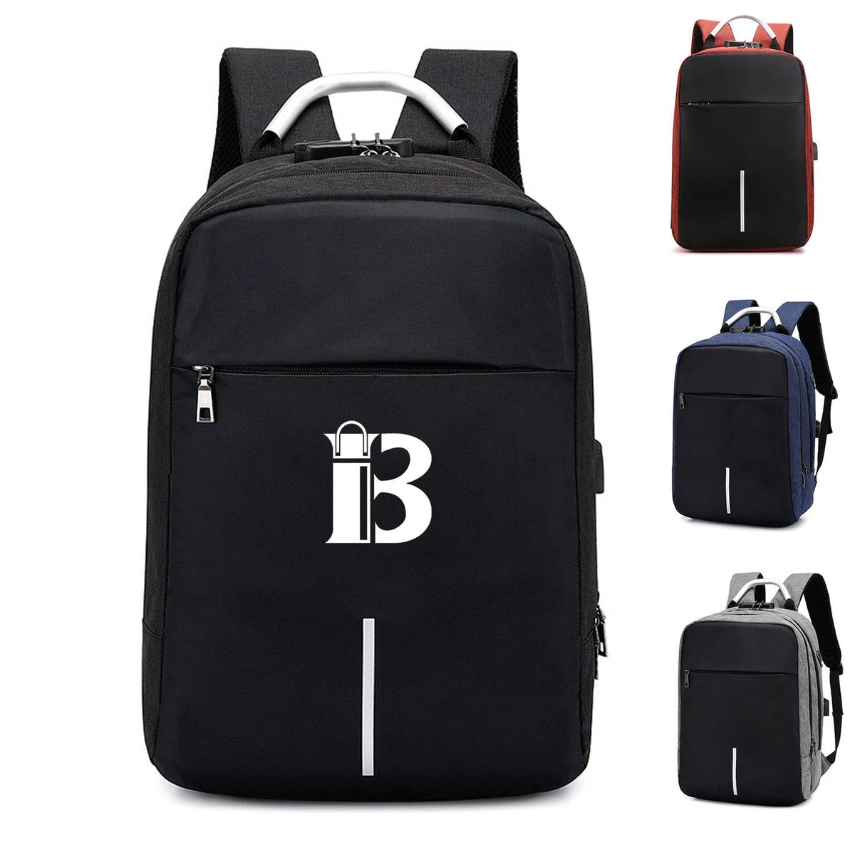 Anti-theft Backpack With USB Charging Port Computer Bag 1