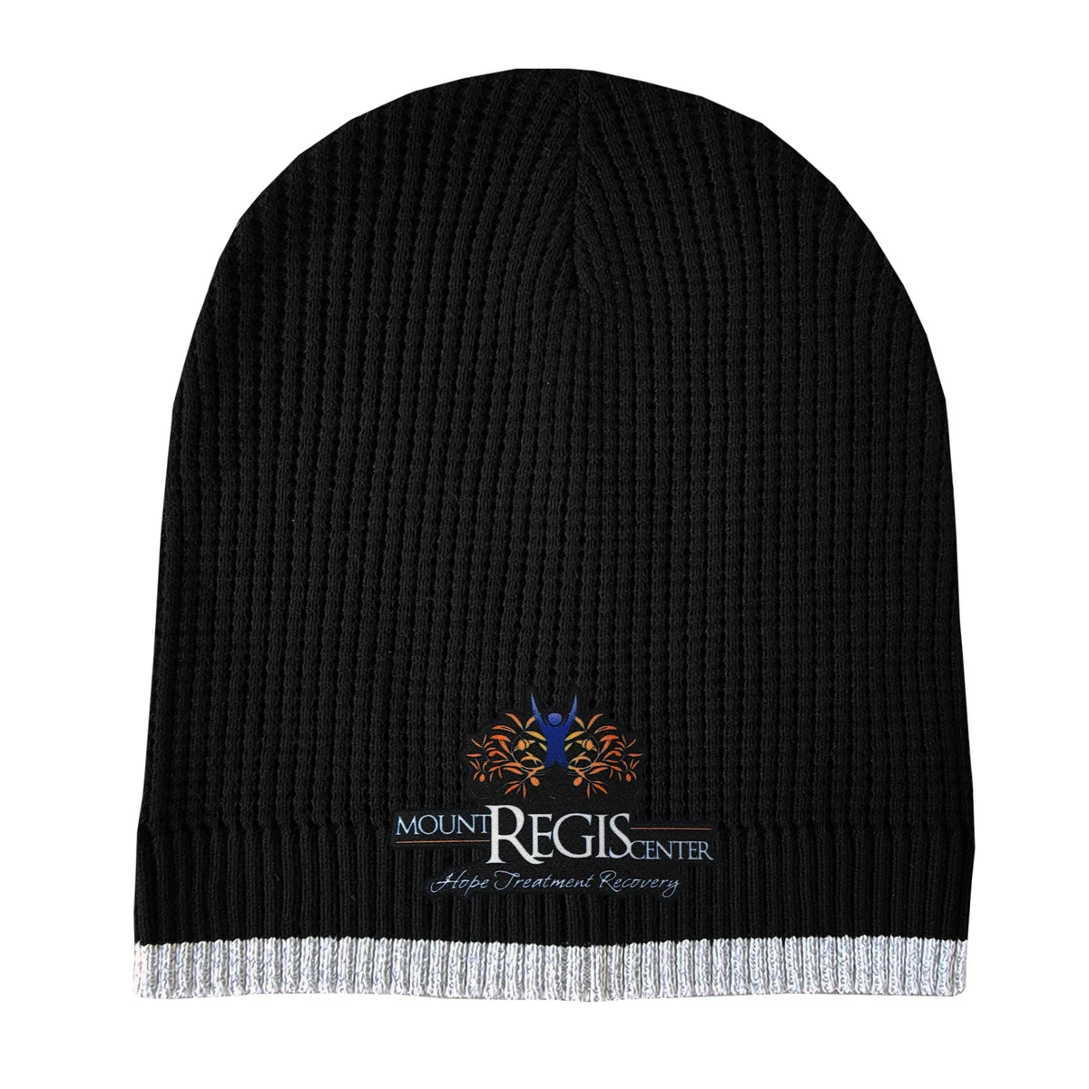 Reflective Lightweight Waffle Knit Beanie Cap 1