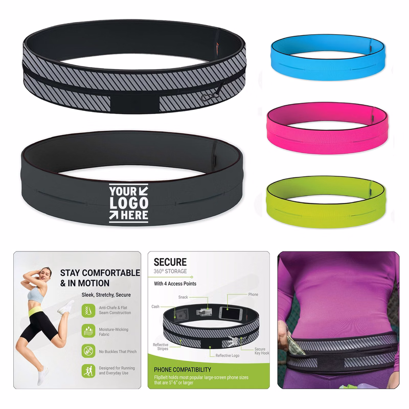 Fanny Non Chafing Waist Band Pack Moisture Wicking Storage Classic Running Belt