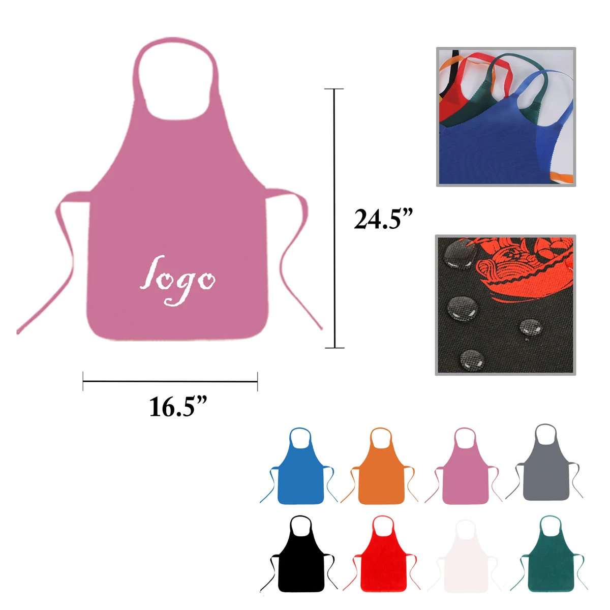 MOQ100 Bulk Pack Disposable Nonwoven Aprons for All Ages 1