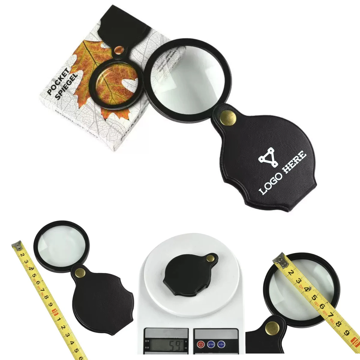 10X Pocket PU Leather Magnifying Glass 1