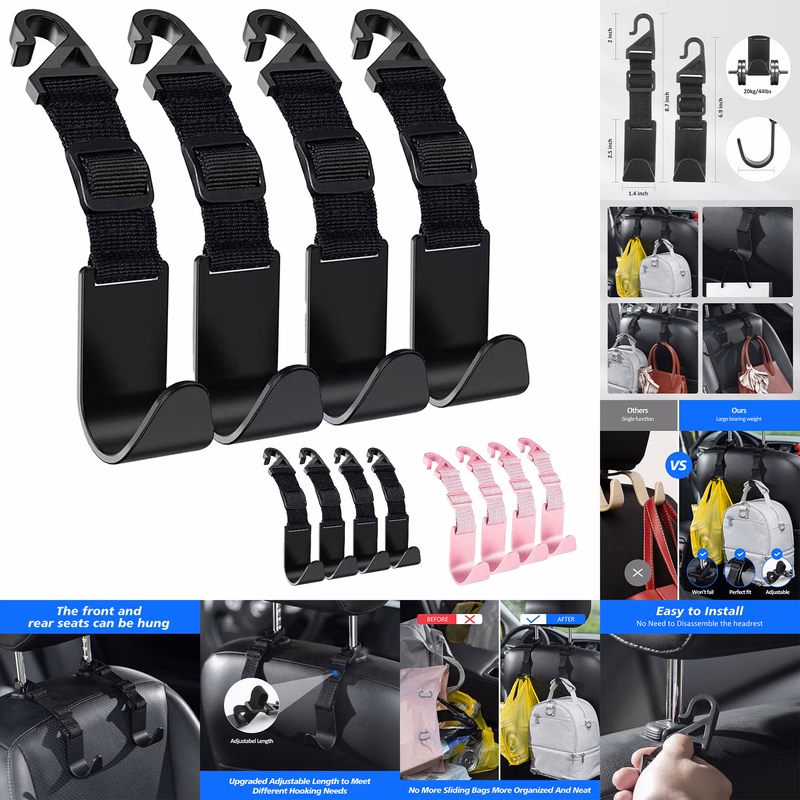 Adjustable Car Seat Headrest Hook