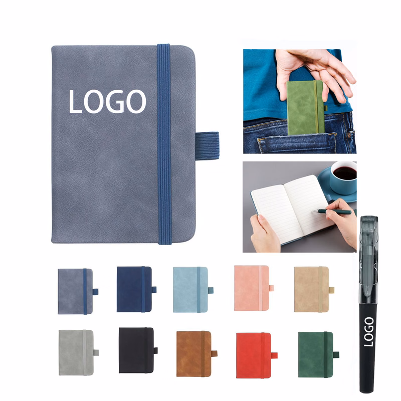 Hardcover A7 Notebook With Pen