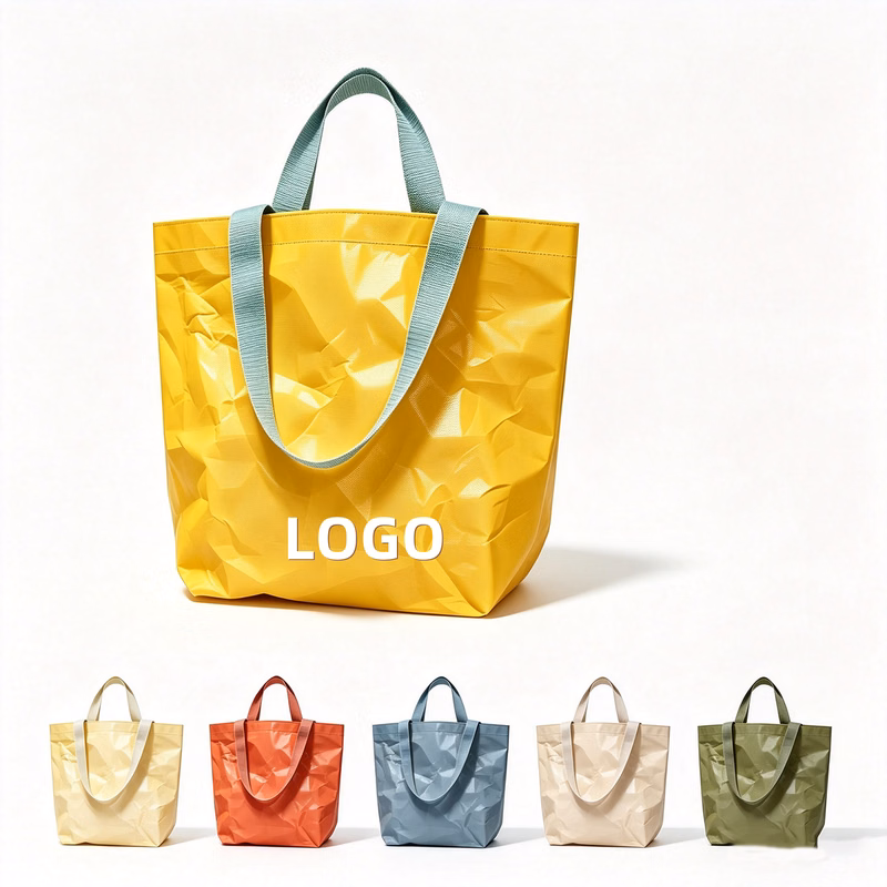 Woven Plastic Carry Tote Bag