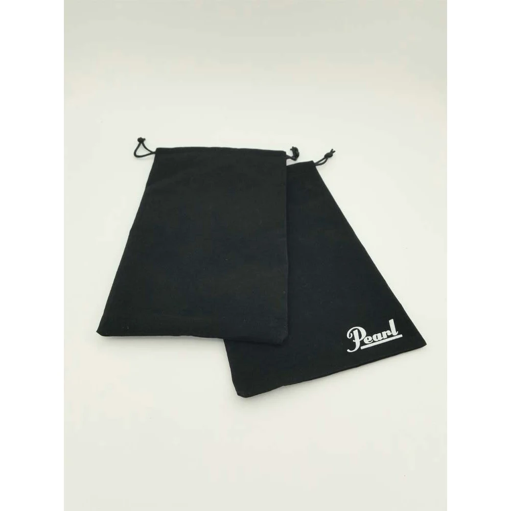 6" x 9" Black Velveteen Pouch with Drawstring 1