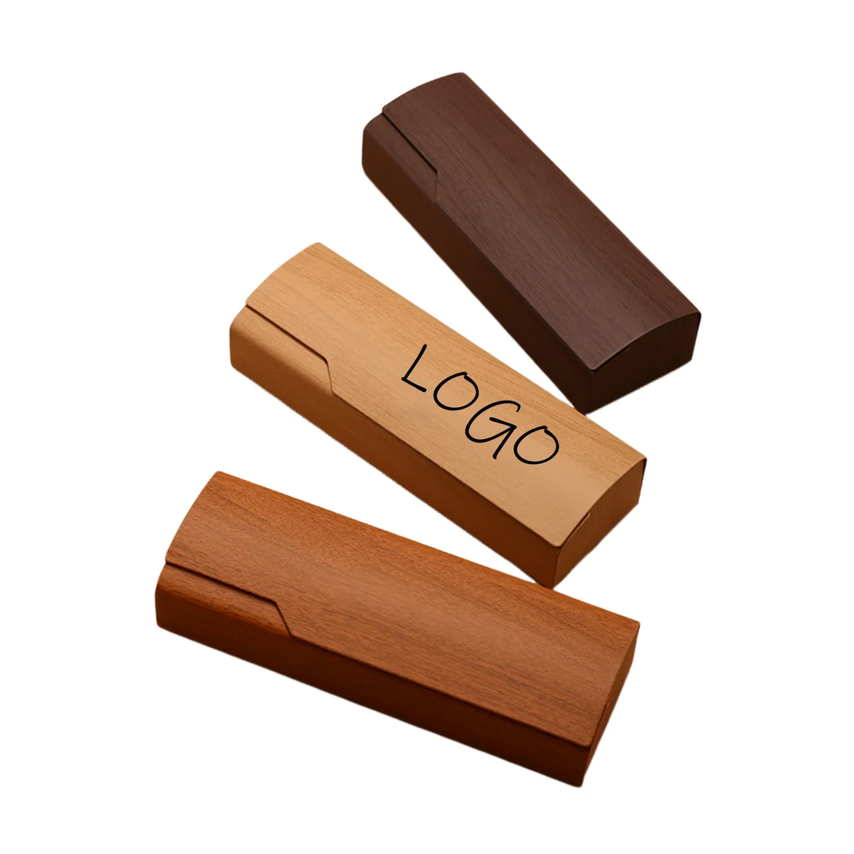Wood Grain Metal Glasses Case 1
