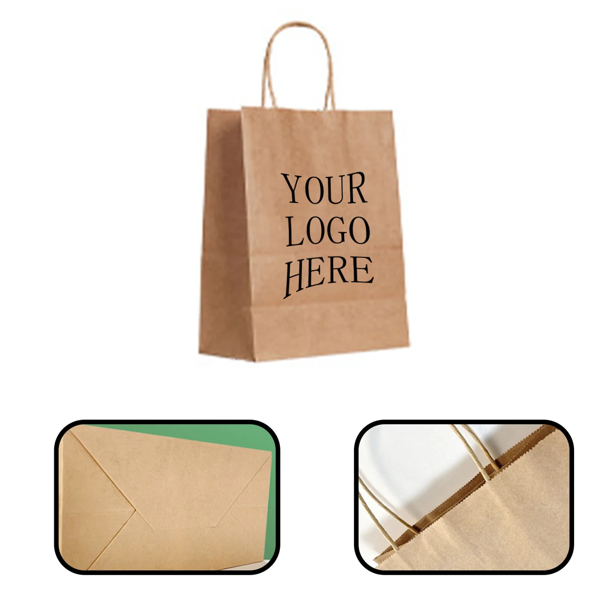 MOQ 20 PCS Custom Kraft Carryalls 1