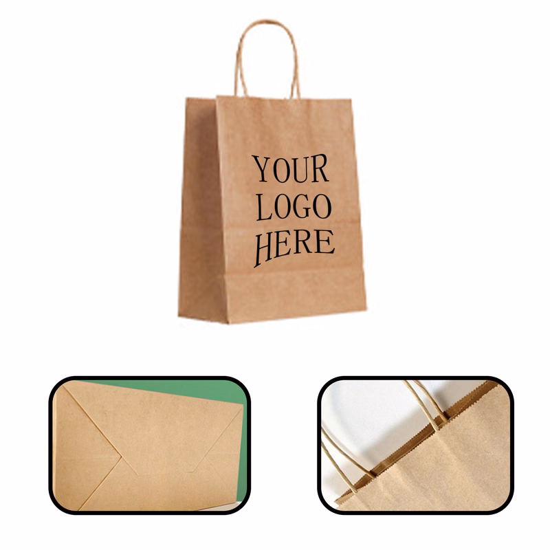 MOQ 20 PCS Custom Kraft Carryalls