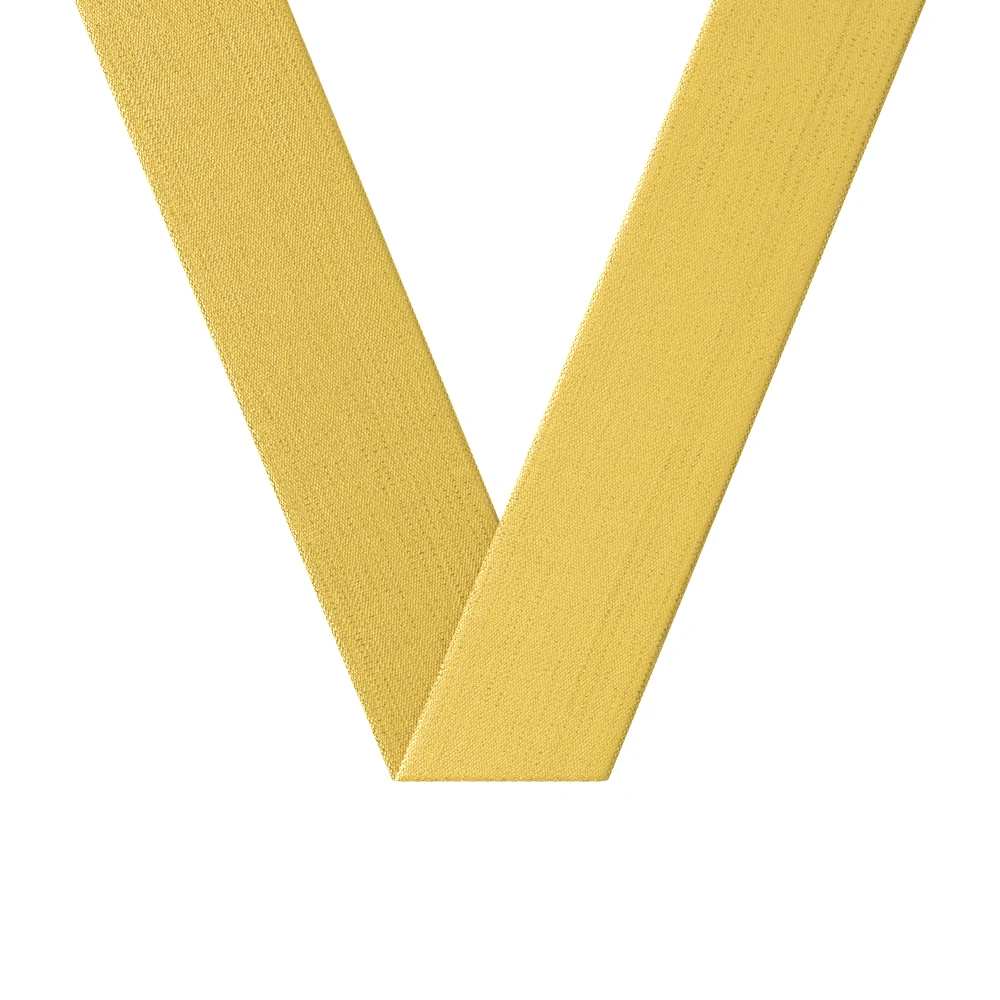 1-1/2" x 34" Metallic Gold Neckband Sewn Through 1