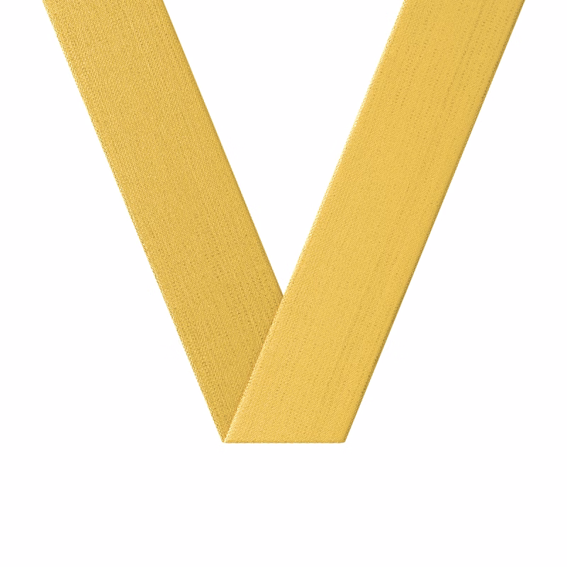 1-1/2" x 34" Metallic Gold Neckband Sewn Through