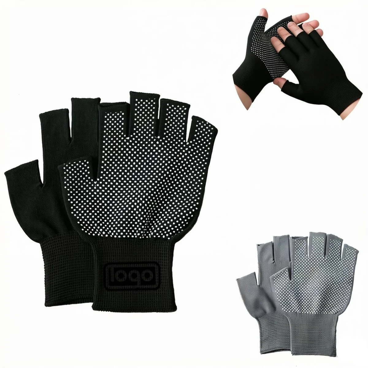 Anti-Slip Fingerless Workout Gloves 1