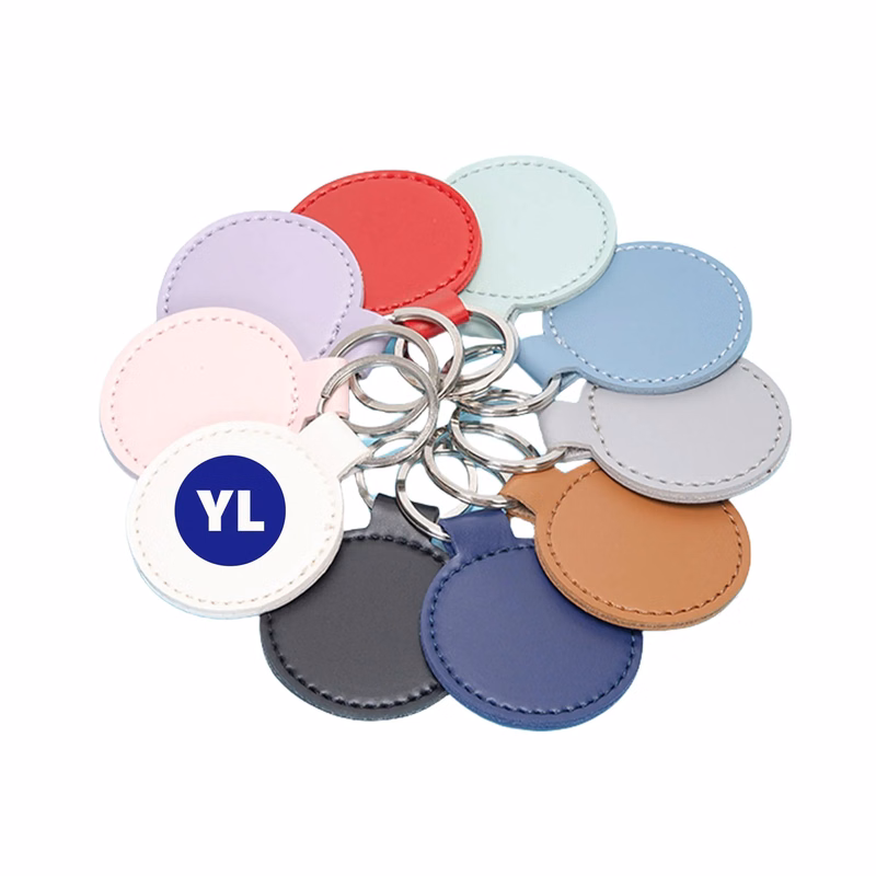 PU Leather Round Style Keychain