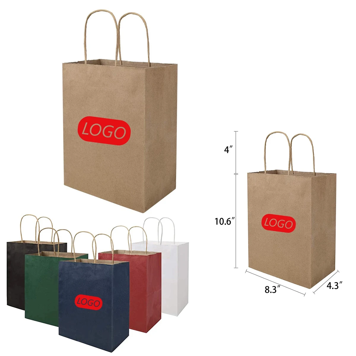 Medium Paper Bags With Handles Bulk 1