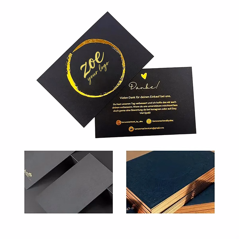 Black With Gold Foil Business Card
