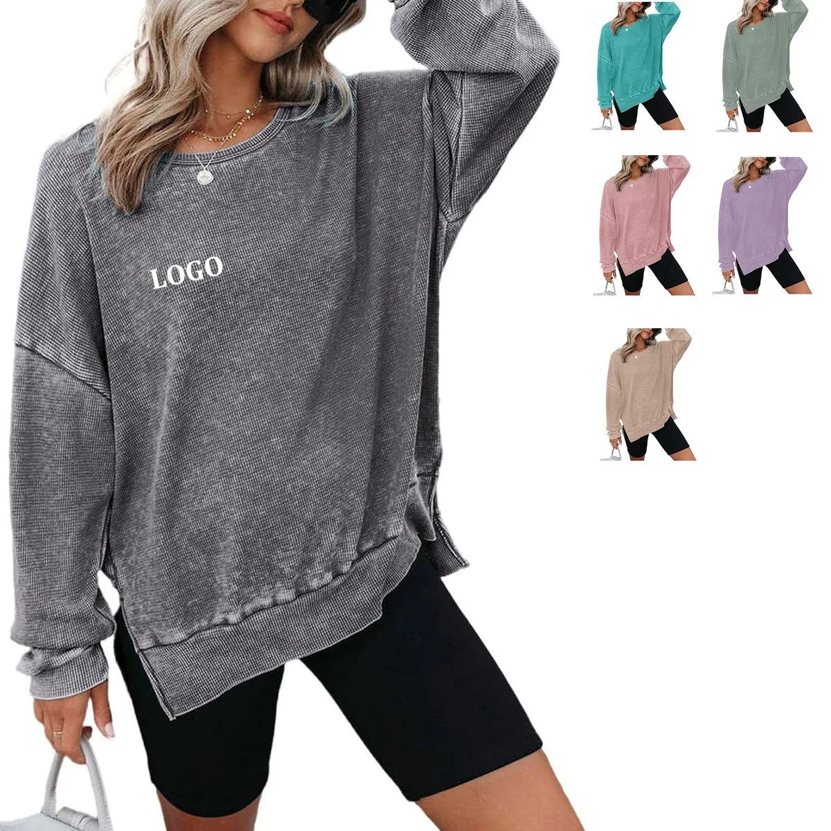 Womens Long Sleeve Tops Oversized Sweatshirts 1
