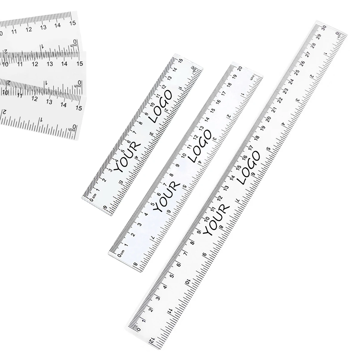 8 Inch Clear Plastic Ruler Straight Measuring Tool 1