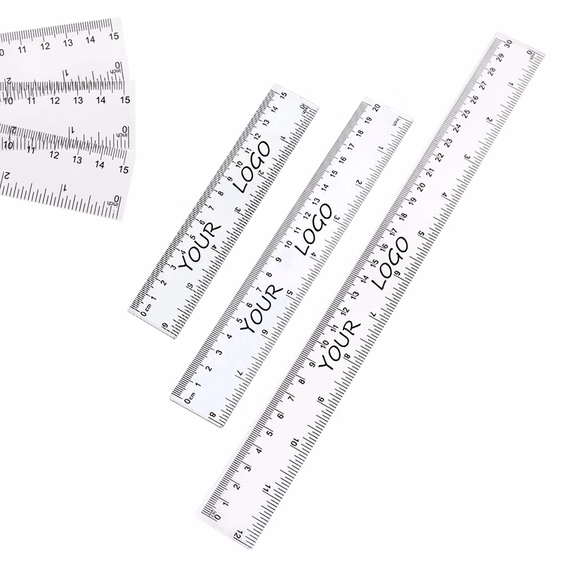 8 Inch Clear Plastic Ruler Straight Measuring Tool
