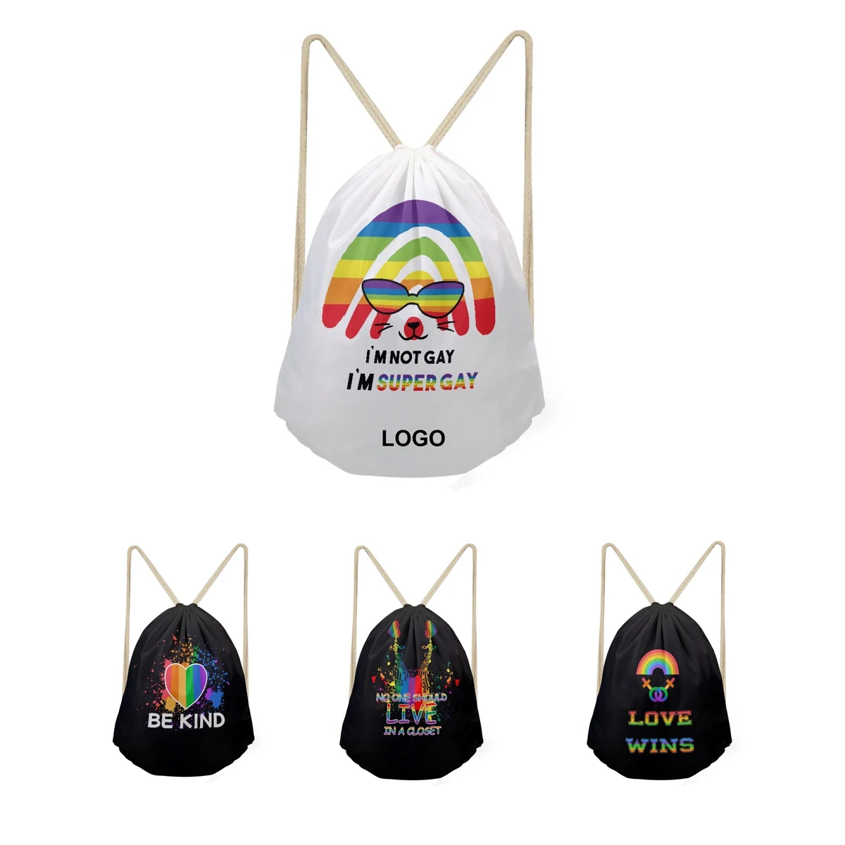 Pride Drawstring Bag (direct import) 1