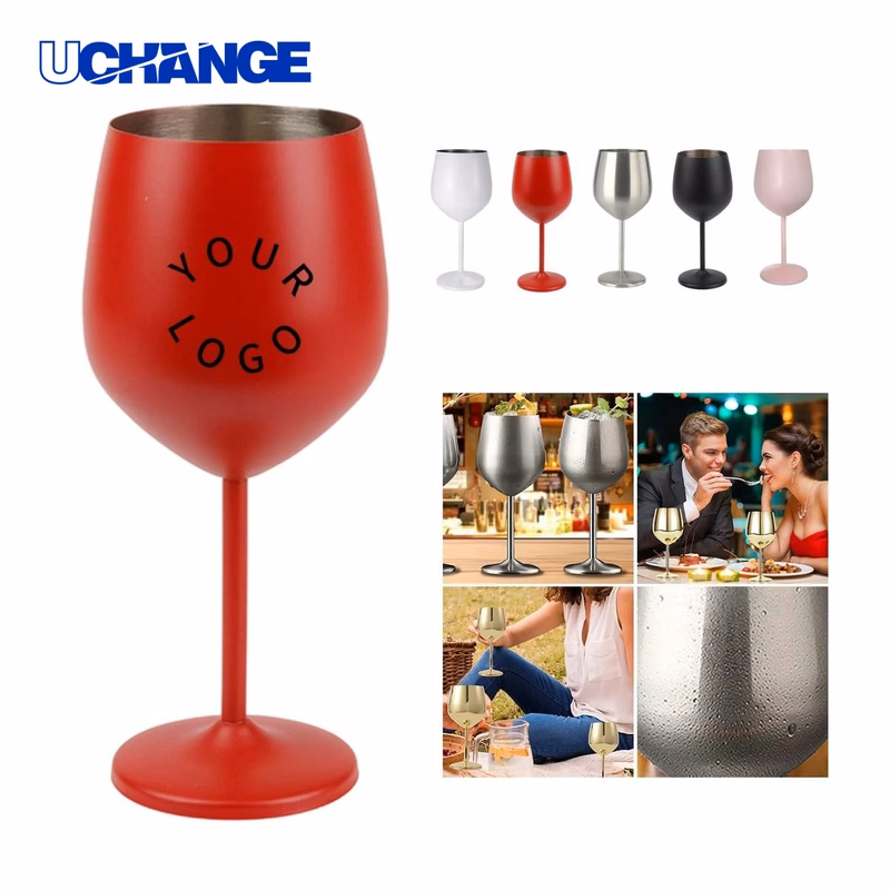 18oz Single Layer Stainless Steel Wine Goblet