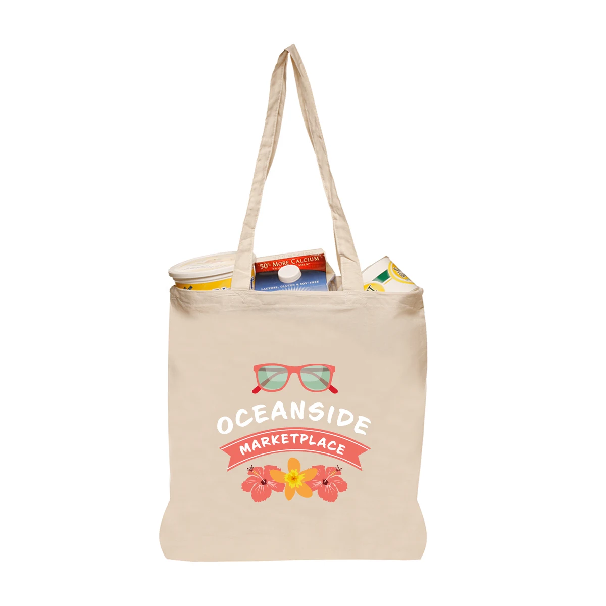 Nature Lover Natural Cotton Fiber Tote Bag (Full Color Imprint), custom tote bag with logo imprint 1