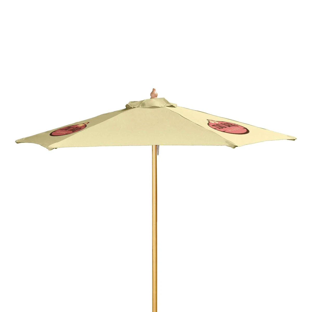 7' Wood Market Umbrella Kit (3 Imprints) 1
