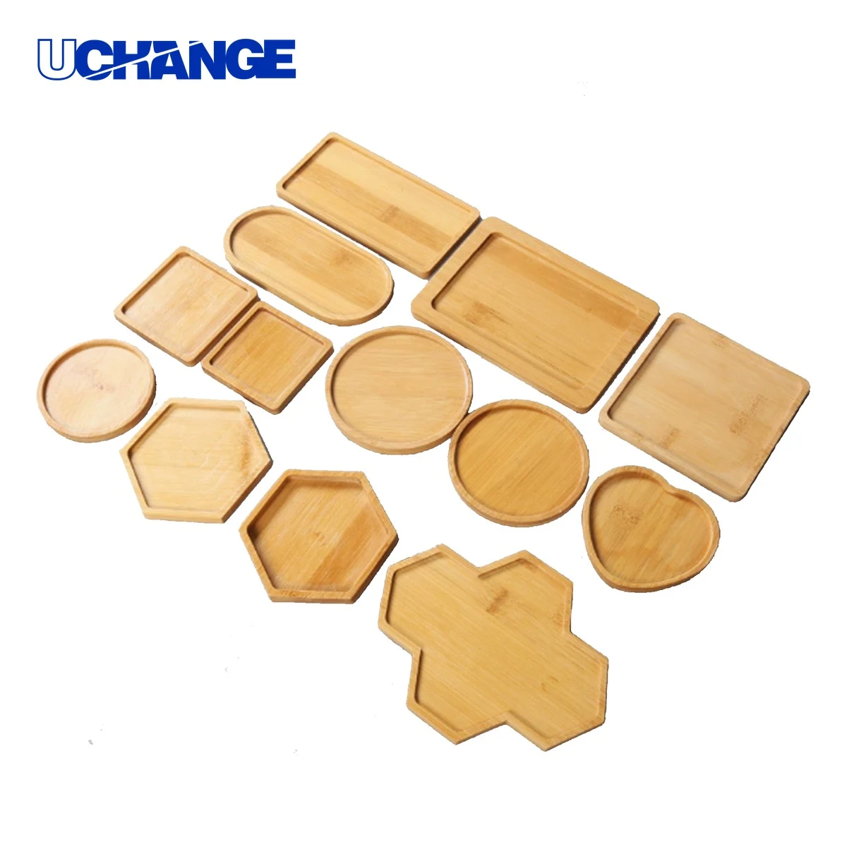 Flower Pot Tray Ceramic Cup Bamboo Mat Coaster 1