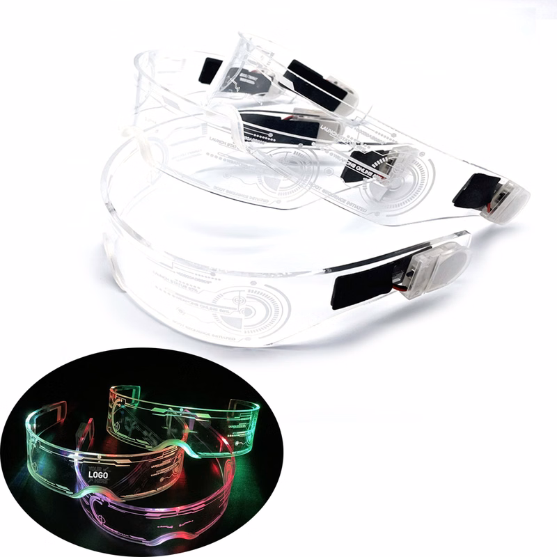 LED Dazzling Transparent Glasses