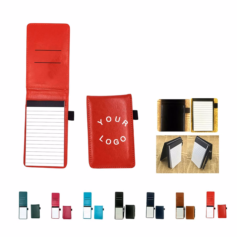 Office Memo Pad PU Cover with Pen Storage
