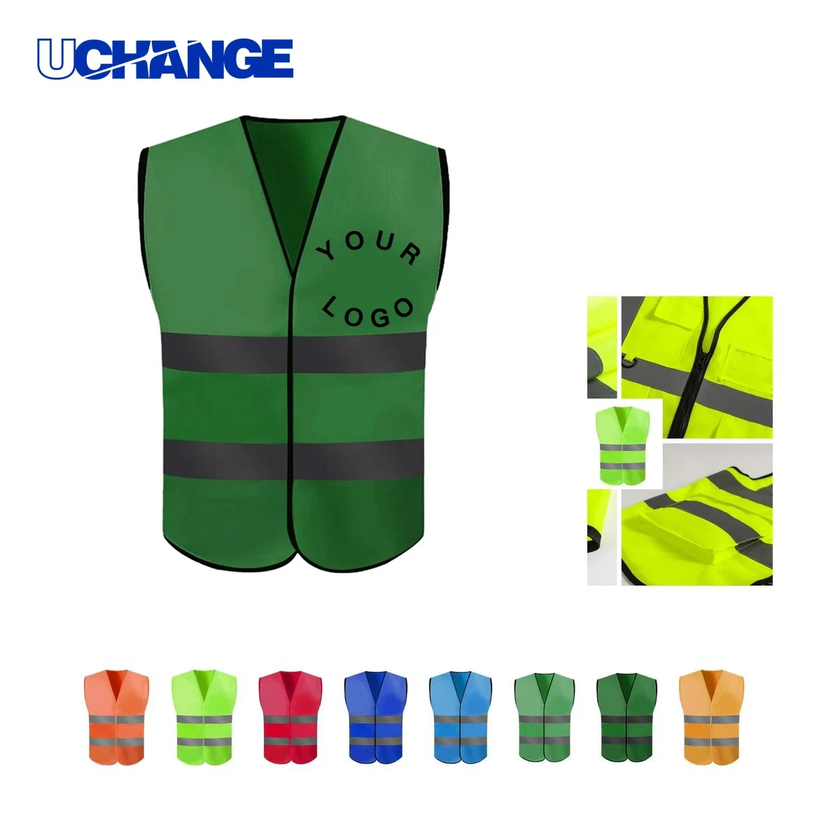 High Visibility Vest with Fastener Closure for Work Use 1